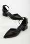 Women's 3 cm Heeled Casual Summer Shoes Black
