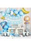 Baby Boy Concept Party Set with Tooth Foil Balloons and Writing Uzar - 3
