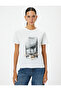 Slogan Printed T-Shirt Short Sleeve Crew Neck Cotton Standard Fit - 3