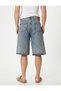 Baggy Jean Shorts Oversize Cotton with Button Pockets - 4