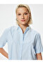 Short Sleeve Shirt with Lace Collar Detail