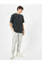 Washable T-Shirt with Slogan Embroidery, Crew Neck, Short Sleeve, Cotton - 2