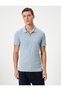 Cotton Slim Fit Polo Collar T-Shirt - Half Zipper, Short Sleeve - 3