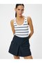 Knitwear Tank Top U Neck Thick Strap Textured Standard Cut