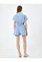 Shorts Overalls Short Sleeve Buttoned Pocketed Shirt Collar - 4