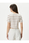 Crew Neck Crop Cotton T-Shirt - 4