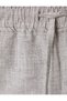 Linen Blend Chino Trousers with Lace-Up Waist, Tapered Fit and Pocket Detail - 6