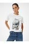 Slogan Printed T-Shirt Short Sleeve Crew Neck Cotton Standard Fit - 2