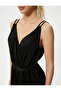 Strappy Double-Breasted Collar Jumpsuit with Belt, Wide Legs, Full Length - 5