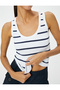 Knitwear Tank Top U Neck Thick Strap Textured Standard Cut - 5