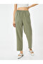High Waist Lace-Up Pocket Modal Fabric Trousers - Wide Leg - 3