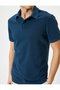 Polo Neck T-Shirt Buttoned Short Sleeve Cotton - 5