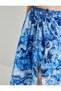 Midi Floral Skirt with Slit Waist Detail High Waist - 5