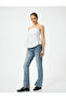 Spanish Flare Jeans with Slit Detail, Slim Fit, High Waist - Flare Slim Jeans - 2