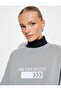 Crew Neck Sweatshirt Printed Ribbed