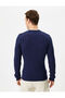 Slim Fit Sweater Knitwear Textured Collar Detailed Long Sleeve - 4