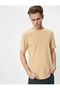 Ribbed T-Shirt Textured Crew Neck Short Sleeve Cotton - 2