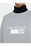Crew Neck Sweatshirt Printed Ribbed - 5