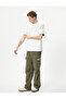 Crew Neck T-Shirt Fabric Detailed Short Sleeve Cotton - 2