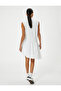 Shirt Dress Asymmetrical Cut Sleeveless Buttoned Cotton Comfortable Cut - 4