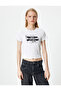 Slogan Printed T-Shirt Short Sleeve Crew Neck Cotton - 3