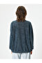 Three Yarn Printed Pale Effect Oversize Sweatshirt - Crew Neck - 4