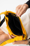 Genuine Leather Multi-Eye Cross Strap Yellow Women's Shoulder Bag - 5