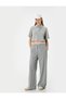 Polo Neck T-Shirt Crop Short Sleeve Buttoned Viscose Blended - 2