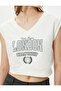 Short Sleeve Sweatshirt V-Neck Printed - 5