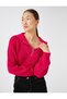 Crop Knitwear Sweater Half Zipper Long Sleeve Cashmere Textured - 2