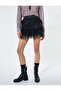 Mini Lace Skirt with Elastic Waist Layers - 3