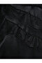 Satin Dress Thin Straps Lace Midi Length - 6