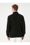 Half Zipper Sweatshirt Slogan Printed Stand Collar Long Sleeve Ribbed - 4