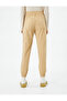 Jogger Gabardine Trousers with Chain Detail, Pockets, Elastic Waist - 4