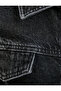Crop Denim Jacket Slim Fit Asymmetric Cut Cotton - 6