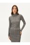 Knitwear Sweater Half Turtleneck Metallic Gilded Regular Fit Cashmere Textured - 3