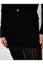 Midi Knitwear Skirt Ribbed Transparent Detailed Viscose Blend - 5
