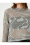 Hooded Sweatshirt Openwork Knitted Long Sleeve - 5