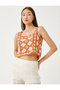 Crochet Bustier Square Neck Strap - 3