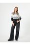 Knitwear Sweater Crew Neck Long Sleeve Color Block - 2