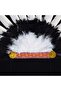 White Feathered Black Red Large Indian Native American Headdress - 5