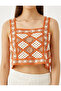 Crochet Bustier Square Neck Strap - 5