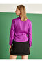Gathered Satin Shirt - 4