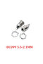 5.5X2.5 Each 5PCS 10PCS 5Pair 5.5x2.1mm 5.5x2.5mm DC Power Plug Male Female Jack Socket Nut Panel Mo - 3