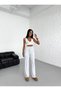 Women's Gray Wide Belt High Waist Tapered 2-Thread Wide-Leg Sweatpants - 3