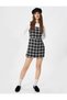 Tweed Shorts Jumpsuit Front Double Breasted Thick Straps