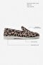 Vayne Beige Leopard Patterned Genuine Leather Flat Sole Women's Ballerinas - 3