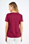 Sports T-Shirt V-Neck Printed Burgundy Color - 2
