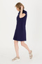 Dark Navy Blue Polo Knitted Dress -50269546-VR100 - 3