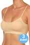 Women's Thin Strap Padded Bustier Half Tank Top Bra Set of 3